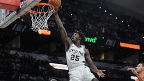NBA - Sidy Cissoko sous le maillot des San Antonio Spurs, le 21 décembre 2024