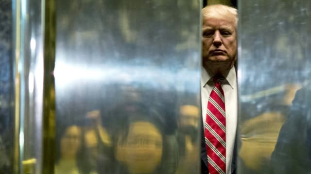 Le président américain Donald Trump le 16 janvier 2017 à New York