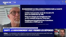 Frais de santé inférieurs: "Ils jettent des crochets pour voir comment nous réagissons"déclare Didier Birig, secrétaire général de la santé
