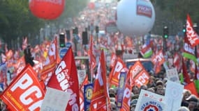 La manifestation de l'extrême gauche contre la fiscalité à Paris le 1er décembre 2013.