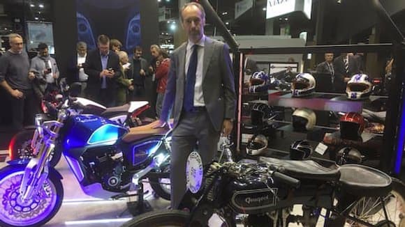 Le stand Peugeot du Mondial de la Moto en 2018. Pour Costantino Sambuy, PDG de Peugeot Motocycles, "la moto est l'âme de Peugeot". Le stand Peugeot du Mondial de la Moto en 2018. Pour Costantino Sambuy, PDG de Peugeot Motocycles, "la moto est l'âme de Peugeot".