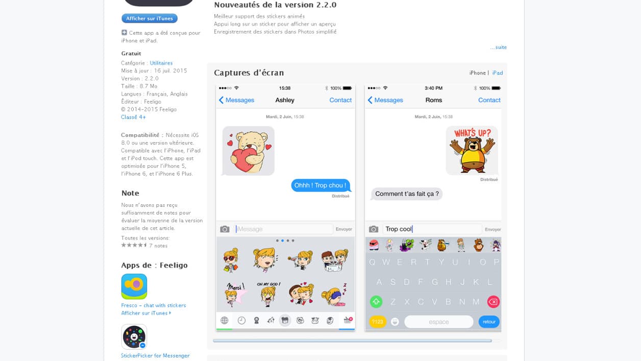 Descriptif de l'application StickerPicker. Descriptif de l'application StickerPicker.