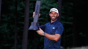 Dustin Johnson lors de son sacre à Boston, épreuve de la LIV
