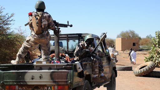 Des soldats de l'armée malienne.