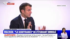 Baisse de l'APL: "les cinq euros d'APL, je le traîne comme un boulet" (Emmanuel Macron à Amiens)