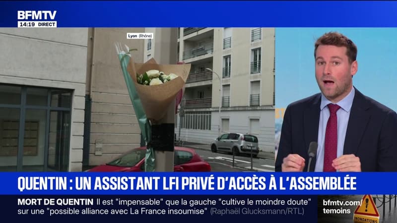 Mort de Quentin: l'accès à l'Assemblée suspendu pour l'assistant parlementaire du député LFI Raphaël Arnault