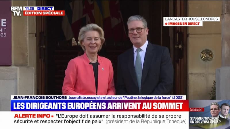 Sommet de Londres: la présidente de la Commission européenne Ursula von der Leyen arrive à Lancaster House