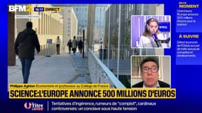 Chercheurs: "On ne fait rien avec 500 millions", estime l'économiste Philippe Aghion après l'annonce d'Ursula von der Leyen