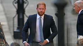 Le prince Harry, duc de Sussex, arrive à la Haute Cour de justice britannique, à Londres, le 8 avril 2025.