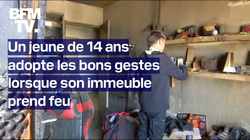 À Marseille, un jeune de 14 ans adopte les bons gestes lorsque son immeuble prend feu