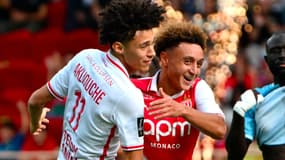 Maghnes Akliouche et Eliesse Ben Seghir avec l'AS Monaco en Ligue 1, septembre 2024 