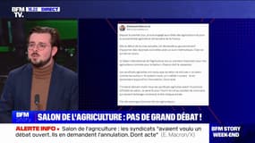 Annulation du grand débat du Salon de l'agriculture: "Un grave échec politique", pour Philippe Brun (PS)