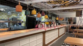 Le restaurant de l'enseigne Mama Shelter, dont l'hôtel ouvrira à Nice en juin 2024.