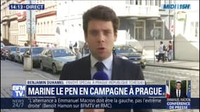 Marine Le Pen en campagne "pour une autre Europe" à Prague