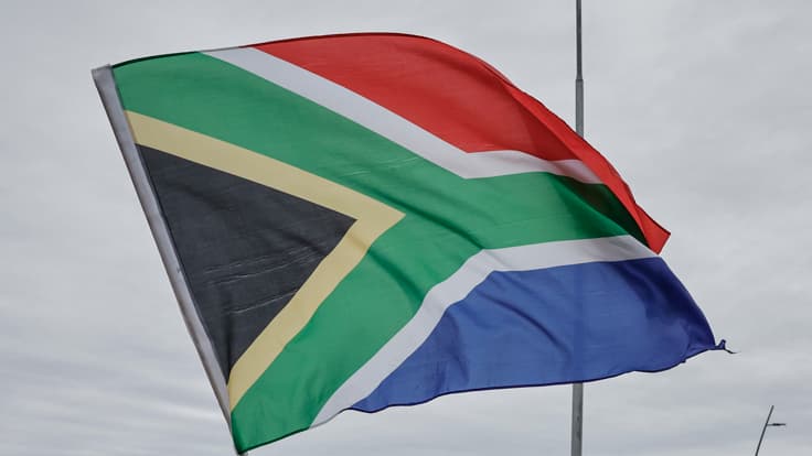 Le drapeau de l'Afrique du Sud - Image d'illustration 