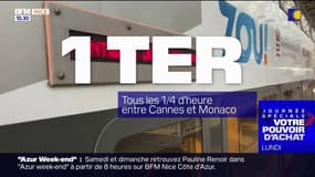 Côte d'Azur: désormais un TER tous les quarts d'heure entre Cannes et Monaco