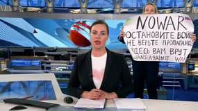 Une manifestante contre l'offensive en Ukraine interrompt le journal télévisé russe

