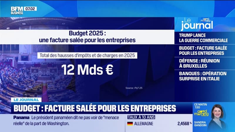 Budget : facture salée pour les entreprises