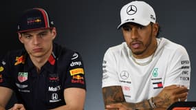 Max Verstappen et Lewis Hamilton
