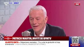 Contribution exceptionnelle sur les hauts revenus: "On peut en parler', affirme Patrick Martin (Medef), "si c'est temporaire, ciblé et accompagné de mesures plus structurelles sur la compétitivité"