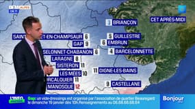 Météo: une journée divisée entre grand soleil et chutes de neige à l'est, jusqu'à 12°C à Manosque
