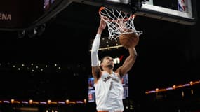 Victor Wembanyama lors de la défaite de San Antonio à Atlanta (109-99), le 15 janvier 2024