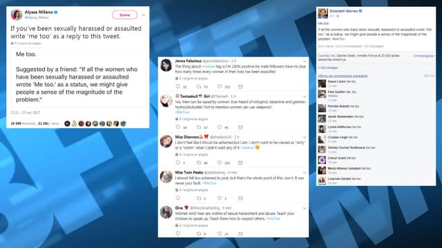 Des dizaines de milliers d'internautes ont signalé qu'ils avaient été victimes de harcèlement ou de violences sexuelles grâce au hashtag #MeToo.