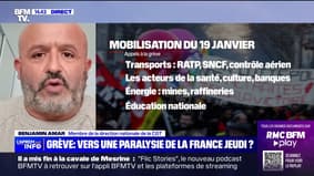Benjamin Amar (CGT) sur la réforme des retraites : "Ce pourrait être un janvier noir, un hiver noir qui se profile"