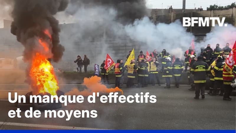 Lille: plus de 600 pompiers du Nord manifestent ce jeudi