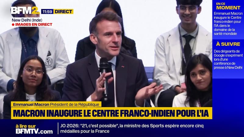 Réseaux sociaux: en Inde, Emmanuel Macron plaide pour une "transparence sur l'algorithme"