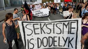 Une manifestation contre les violences sexistes et sexuelles à Bruxelles le 25 septembre 2011.