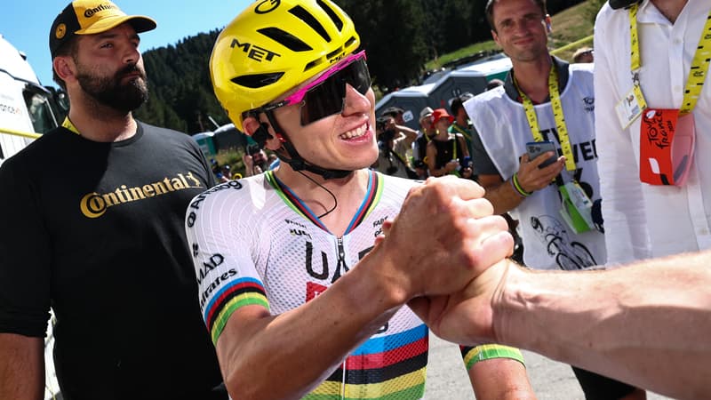 Tadej Pogacar a l arrivee de la 3e etape du Tour de France le 6 juillet 2026 2315989