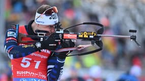 Émilien Jacquelin lors du sprint de Ruhpolding, le 13 janvier 2024.