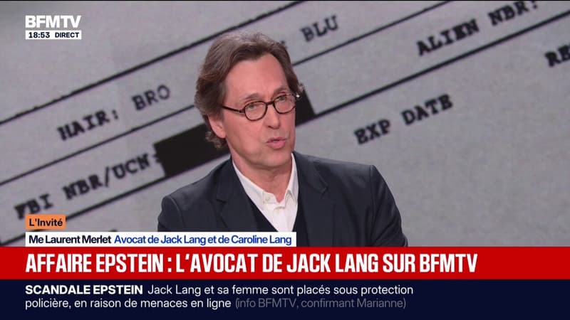 Affaire Epstein: Jack Lang "fait l'objet de discours haineux sur les réseaux sociaux", affirme son avocat Laurent Merlet