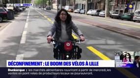 En prévision du déconfinement, la ville de Lille a élargi ses pistes cyclables pour encourager les habitants à se déplacer en vélo