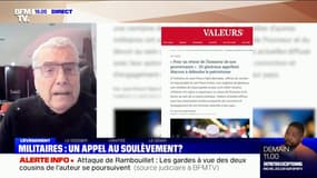 Jean-Pierre Fabre-Bernadac à propos de la tribune de militaires: "Que Marine Le Pen récupère ce qui a été fait, ça me gêne" 