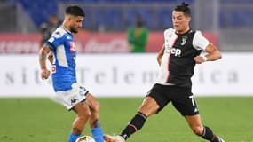 Lorenzo Insigne et Cristiano Ronaldo, à Rome le 17 juin 2020