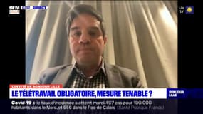 Télétravail: "une double peine pour l'entreprise et le salarié" pour le président du MEDEF Lille Métropole