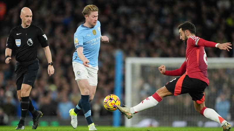 Kevin De Bruyne face à Bruno Fernandes, derby de Manchester, 15 décembre 2024