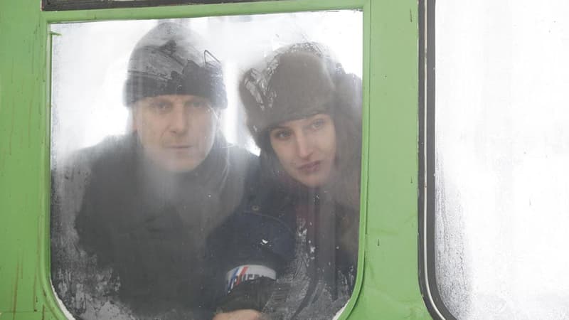 Charles Berling et Julia Piaton dans la série "Glacé", sur M6.