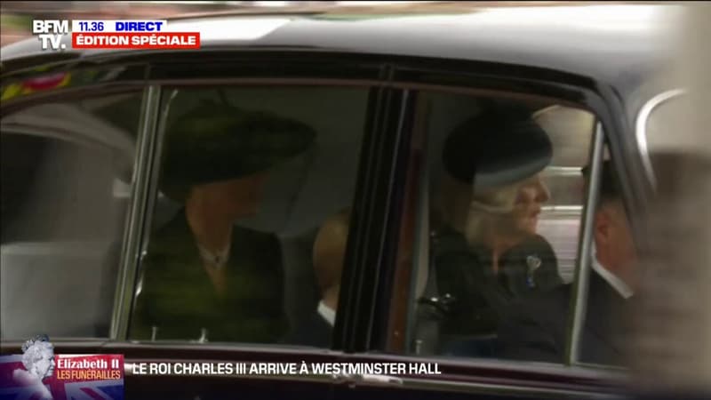 Funérailles d'Elizabeth II: le convoi du reste de la famille royale arrive à l'abbaye de Westminster