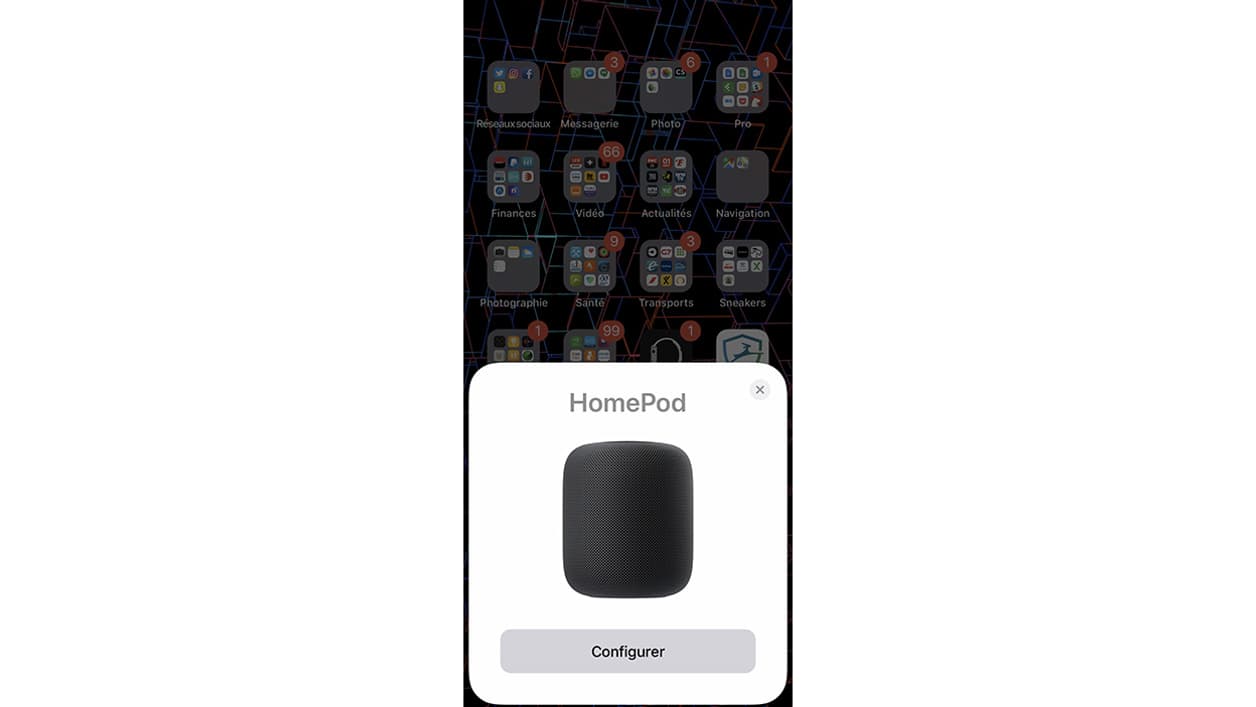 La configuration du HomePod