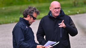 Fabien Galthié et Bernard Laporte, à Marcoussis le 23 février 2022