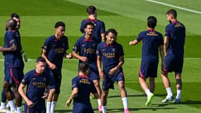 Les joueurs du PSG à l'entraînement en juillet 2023.