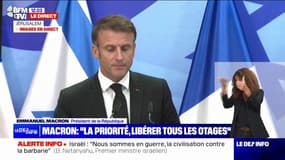 "Le Hamas est un groupe terroriste et ne porte pas la cause palestinienne", souligne Emmanuel Macron
