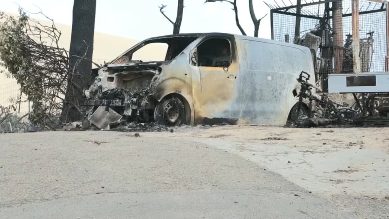 Le camping des Flots Bleus dévasté par les flammes, le 19 juillet 2022 