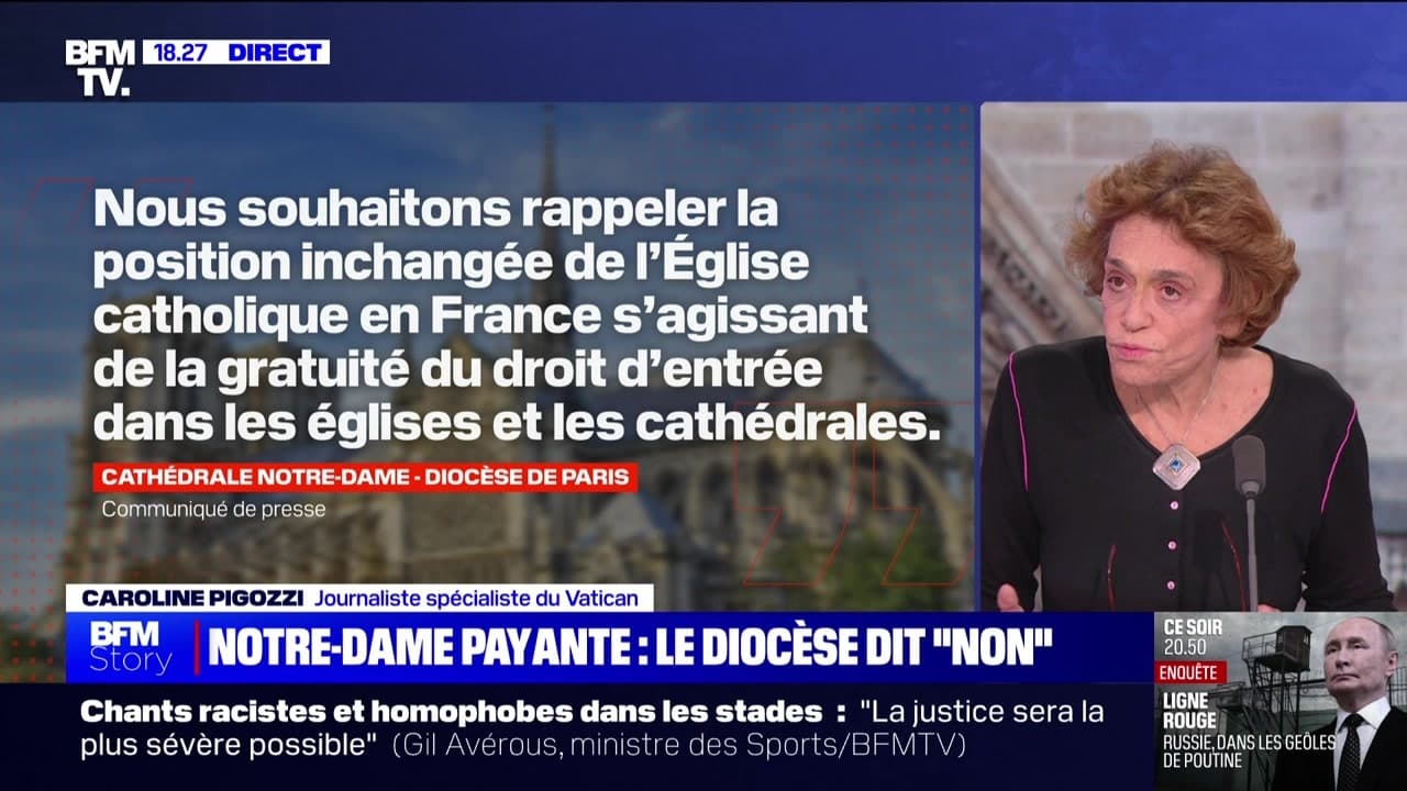 Story 4 NotreDame payante, le diocèse dit "non" 24/10