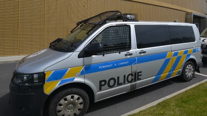 Un véhicule de la police tchèque - Image d'illustration