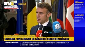 Aide à l'Ukraine: Emmanuel Macron "confiant" dans la capacité de l'UE à trouver une solution