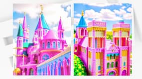 Un artiste représente la ville de Caen sous les couleurs de Barbie.